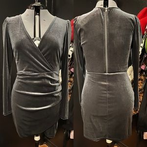 Silver Velvet Dress